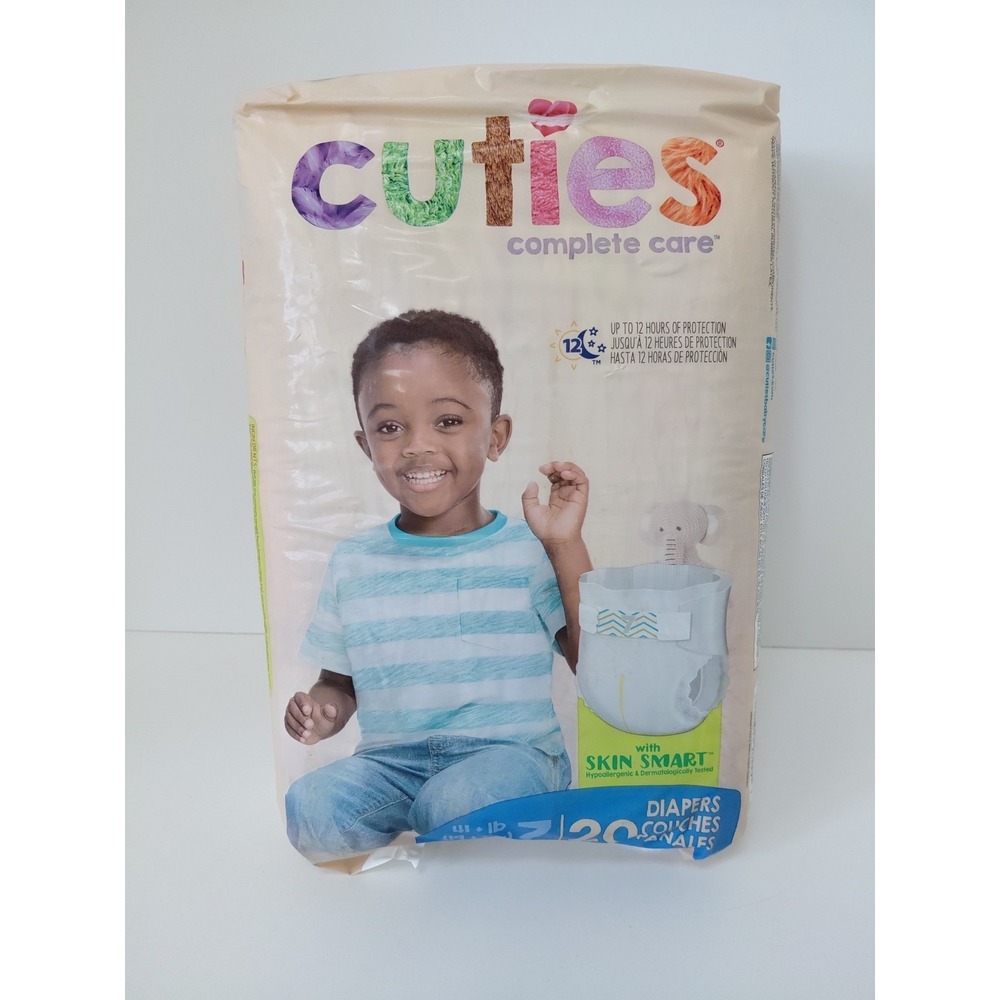 Cuties‎ Complete Care Diapers Size 7 Pack Of 20 For 41+ lbs Hypoallergenic NEW